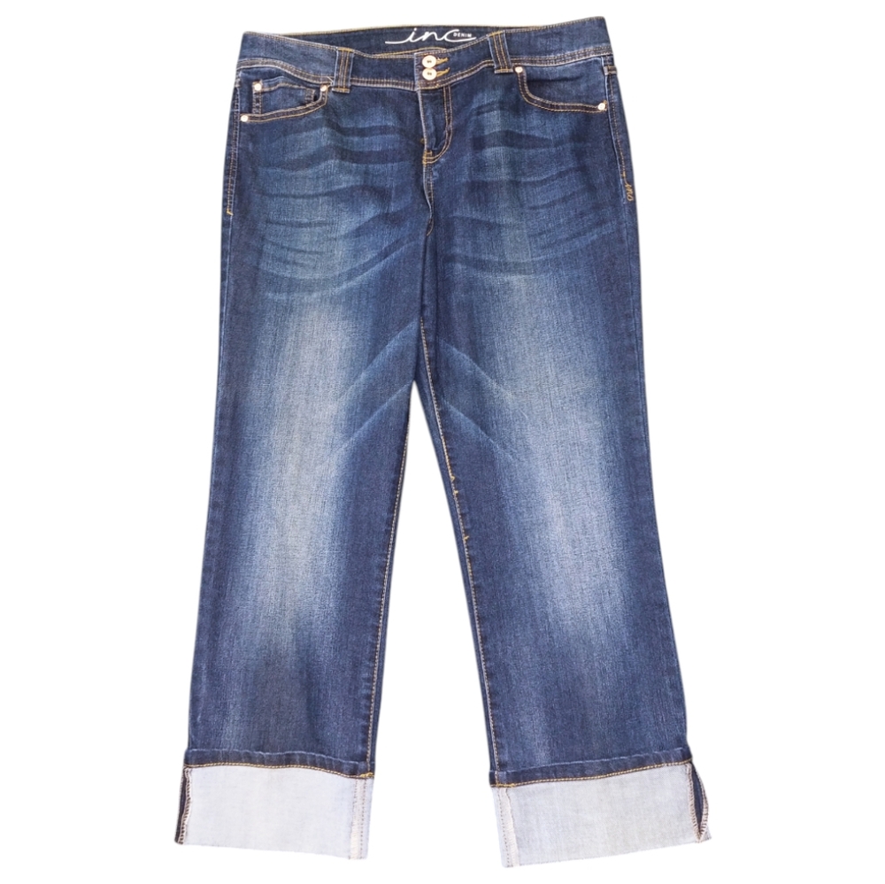 INC straight leg regular fit crop jeans